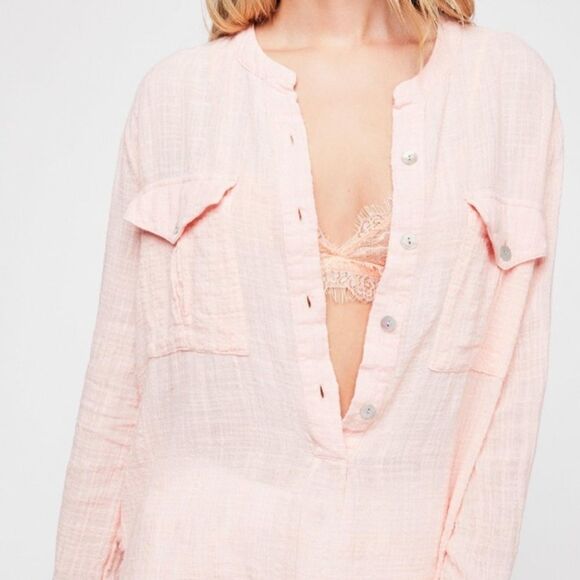 NWT Free People Talk To Me Buttondown Top Shirt - Picture 7 of 7